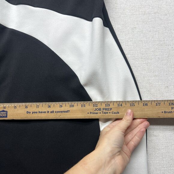 Guess Black & White Stretch Sleeveless Slit Panel Bodycon Dress Size 2 - Picture 6 of 12